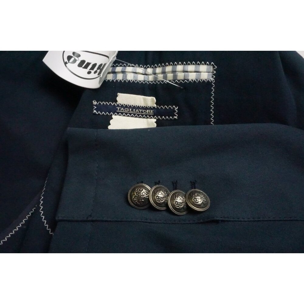 Tagliatore 100% Cotton Navy Blue Jacket Sport Coat Sz 38R Brand New